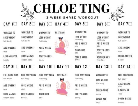 chloe tag|chloe ting summer shred schedule.